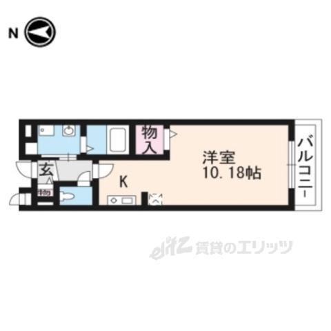 アルカンシェル(ワンルーム/2階)の間取り写真