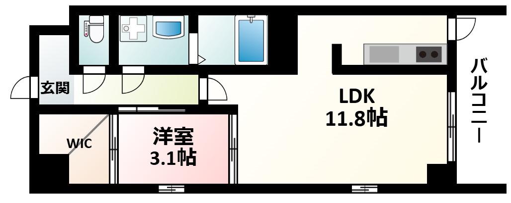 SCENE TRE(1LDK/2階)の間取り写真