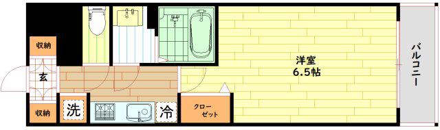 ララプレイス京橋シティオス(1K/7階)の間取り写真