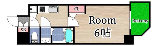 S-RESIDENCE都島LUX(1K/10階)の間取り写真