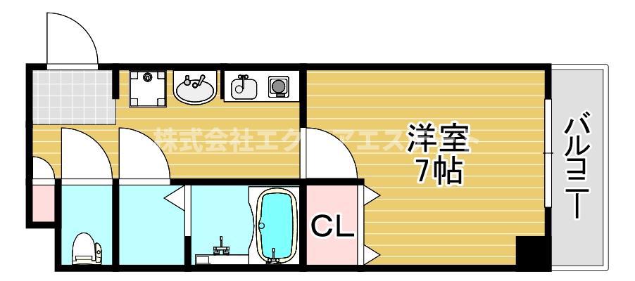 ソラード王子町(1K/2階)の間取り写真