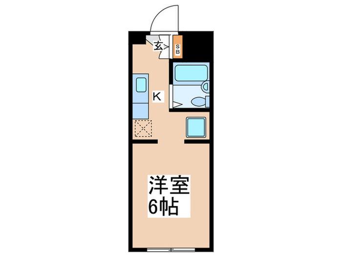 メゾン東伏見(1K/3階)の間取り写真