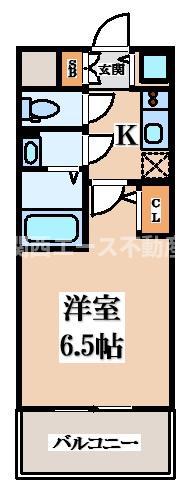 CREST TAPP 大阪イースト(1K/8階)の間取り写真