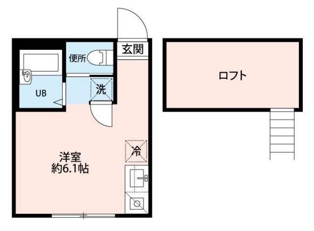 グラッチェ二俣川(ワンルーム/1階)の間取り写真