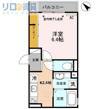 ビルボード淡路駅前(1K/1階)の間取り写真