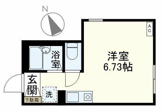 カンプ・ノウ TOTSUKA(ワンルーム/3階)の間取り写真