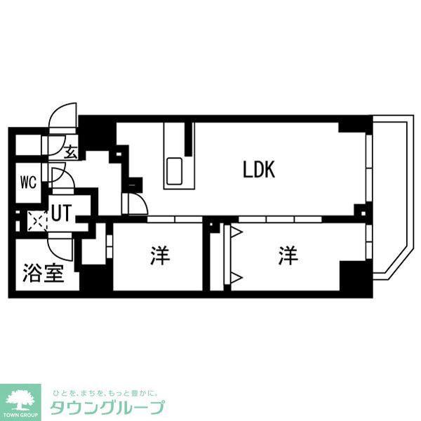 TRADIS錦糸町(2LDK/4階)の間取り写真