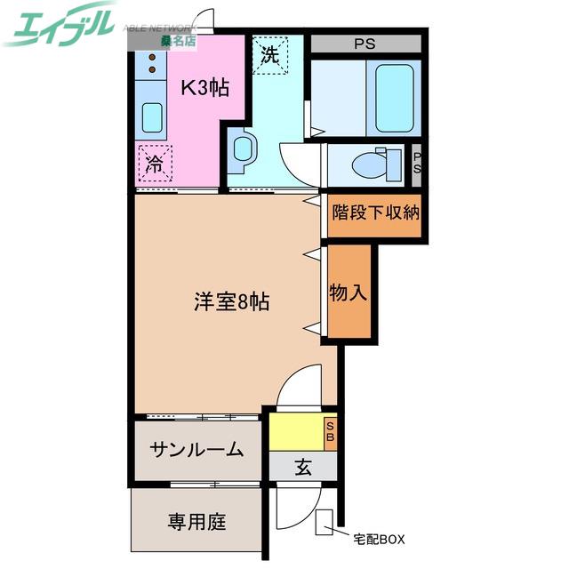 筒尾4丁目アパート(1K/1階)の間取り写真