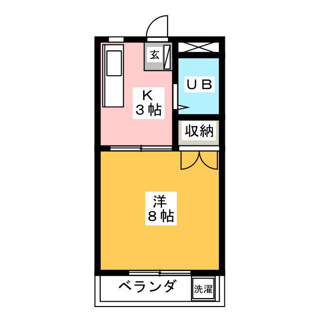 U・TOPIA31(1K/1階)の間取り写真