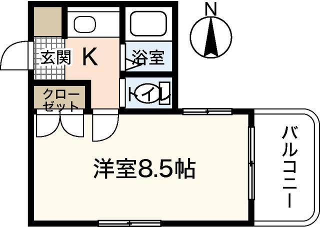 トーシン白島ビル(1K/3階)の間取り写真