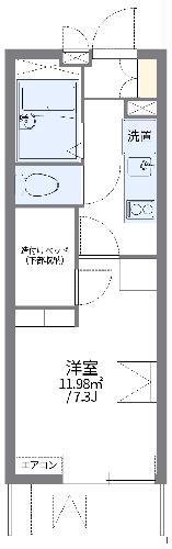 レオパレス第5いずみ(1K/1階)の間取り写真