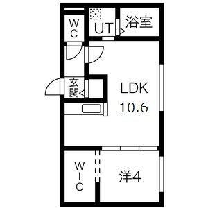 DELIZIARE デリジアーレ(1LDK/2階)の間取り写真