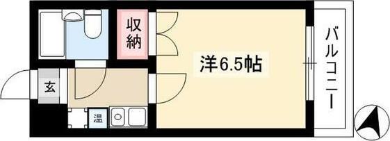 フォレスト今池(1K/6階)の間取り写真