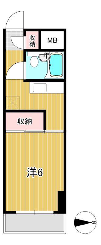 池の川ビル(1K/4階)の間取り写真