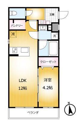 COCOON蘇我(1LDK/3階)の間取り写真