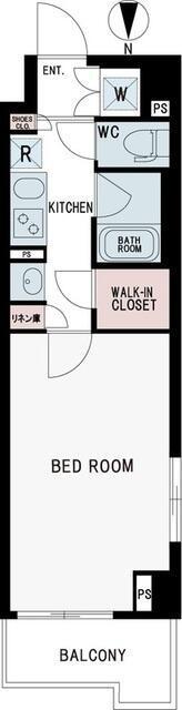 ルーブル大鳥居伍番館(1K/7階)の間取り写真