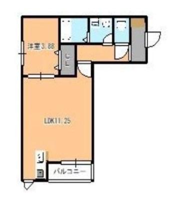 IL GRANDE春町(1LDK/1階)の間取り写真