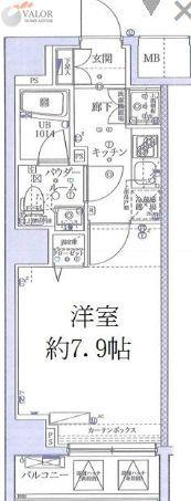 スクエアシティ横浜新子安(1K/6階)の間取り写真