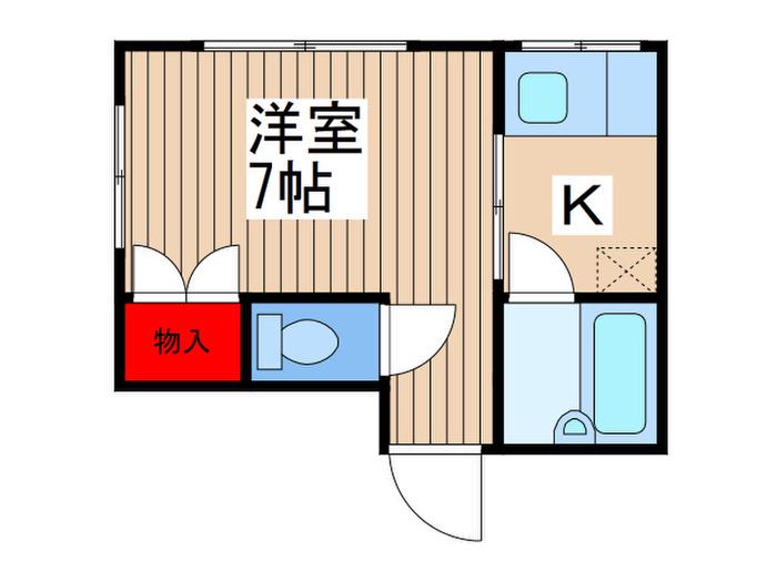 グリーンコーポ(1K/2階)の間取り写真