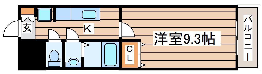 ハバードリーム6番館(1K/3階)の間取り写真