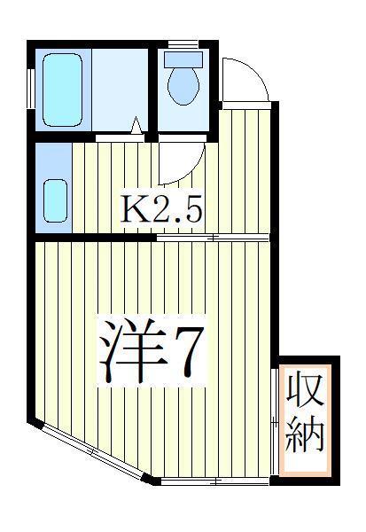ラーレ柏(ワンルーム/2階)の間取り写真