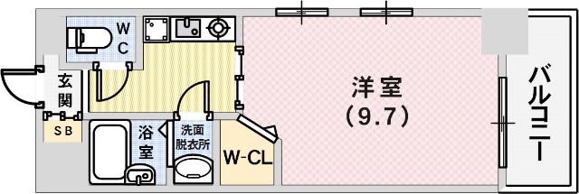 グレンパーク兵庫駅前(1K/11階)の間取り写真