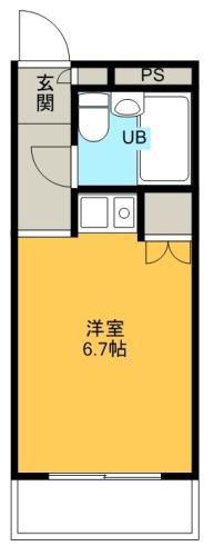 プリエール玉津(ワンルーム/5階)の間取り写真