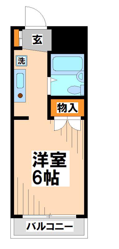 内海押立ビル(ワンルーム/3階)の間取り写真