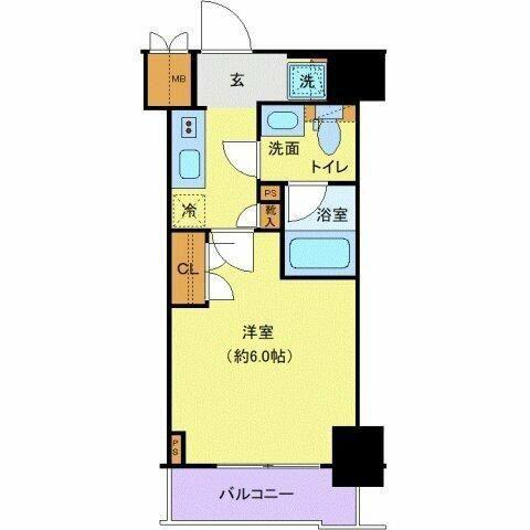プレール・ドゥーク北品川(1K/8階)の間取り写真