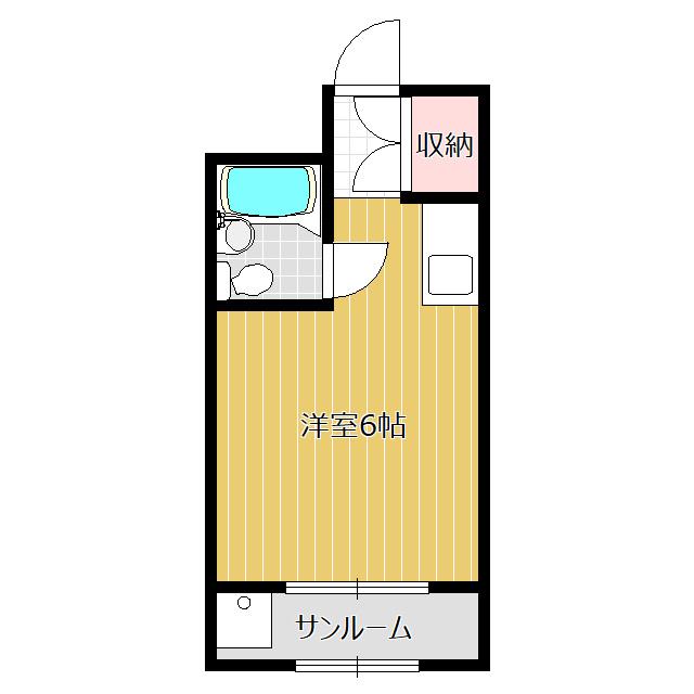 RTマンション(ワンルーム/2階)の間取り写真