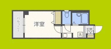 ハイツドアーン(1K/4階)の間取り写真
