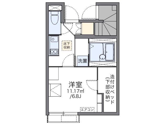 レオネクストジョーイ(1K/1階)の間取り写真