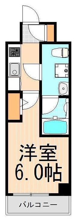 メインステージ北千住IV(1K/6階)の間取り写真