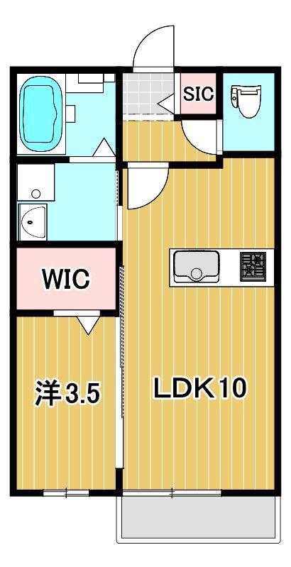 LUMINOUS(1LDK/1階)の間取り写真