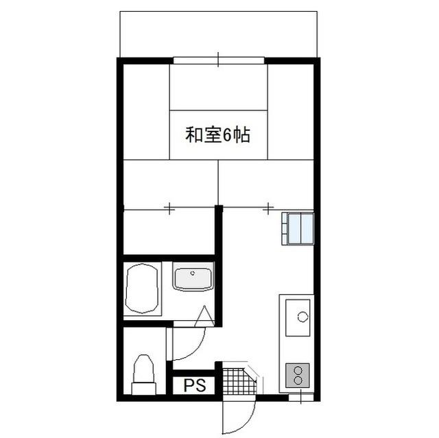 リルームス城東B棟(1K/1階)の間取り写真