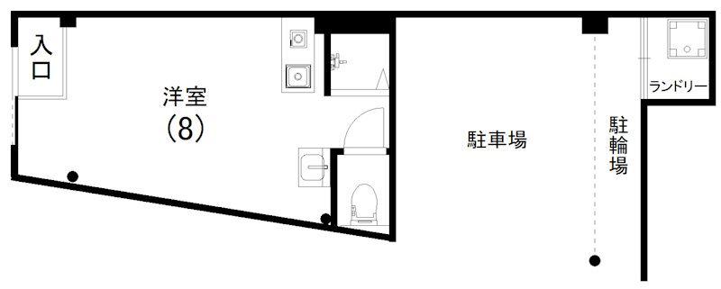 RENTA和地山(ワンルーム/1階)の間取り写真