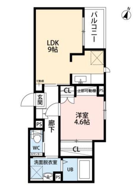 CB和白リュヌメール(1LDK/3階)の間取り写真