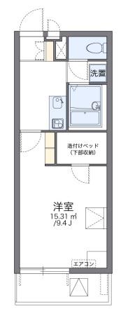 レオパレス太子堂(1K/2階)の間取り写真