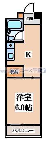 メゾンドールコトブキI(1DK/3階)の間取り写真