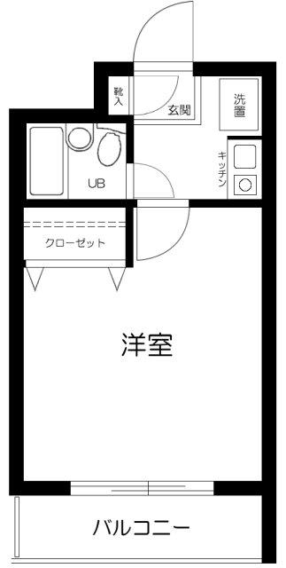 フェニックスマンション小金井(1K/2階)の間取り写真