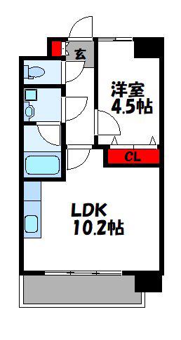 SOLLIEVO箱崎(1LDK/5階)の間取り写真