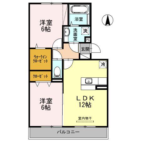 ぷらたなすIII(3LDK/3階)の間取り写真