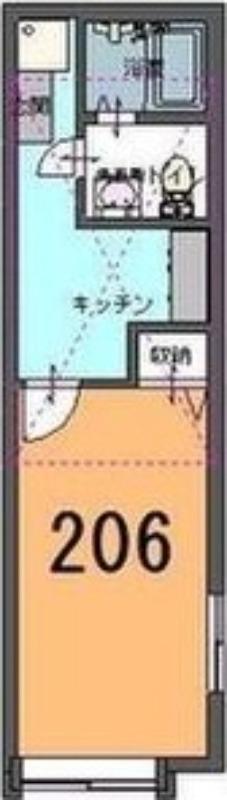 ディアコート白石(1K/2階)の間取り写真