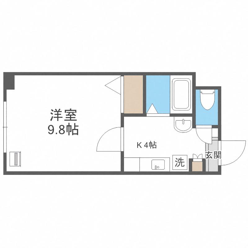コア136(1K/3階)の間取り写真