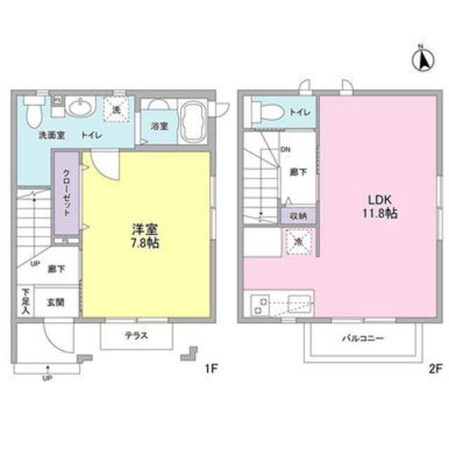 ゼルコバヴィレッジ(1LDK/1階)の間取り写真