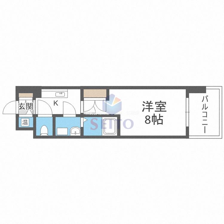 WGB江坂(1K/6階)の間取り写真