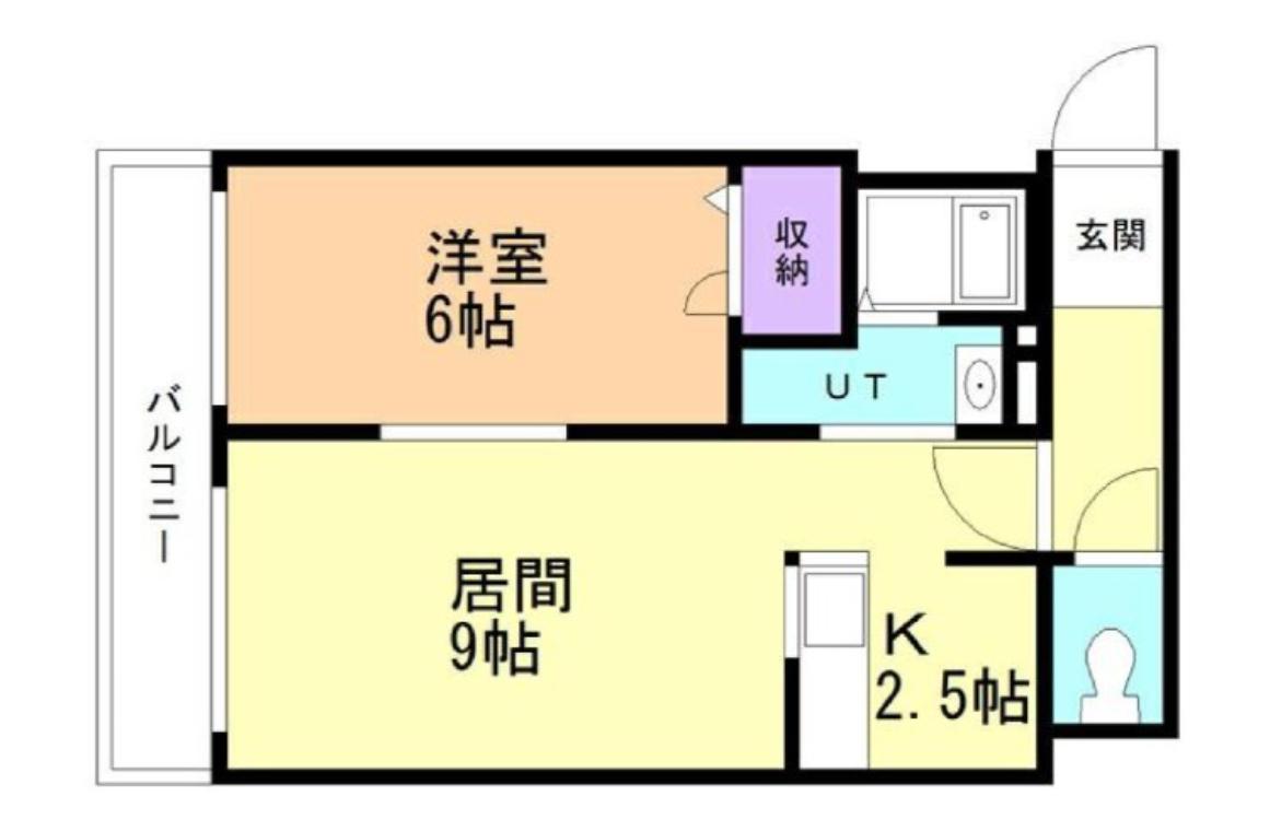 アルルカン豊平公園(1LDK/2階)の間取り写真