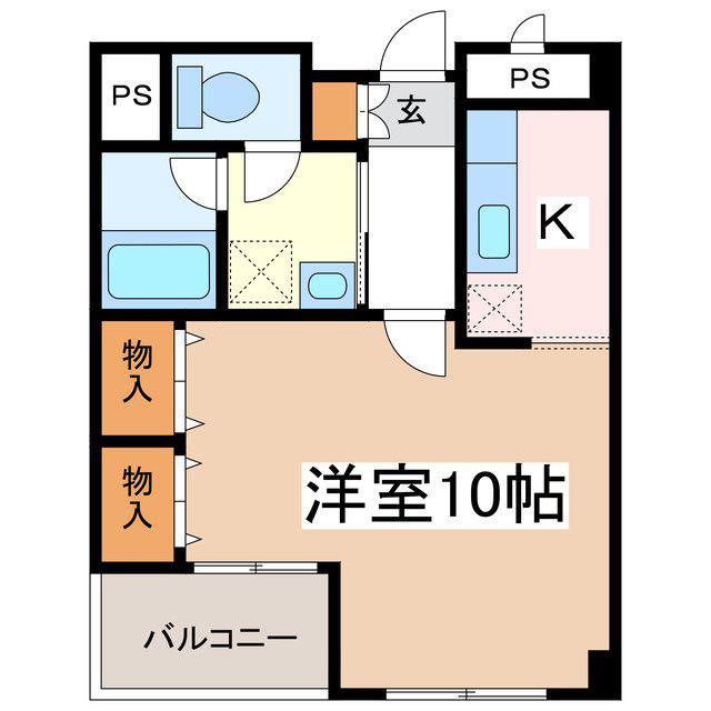 サームスコマツ(ワンルーム/5階)の間取り写真