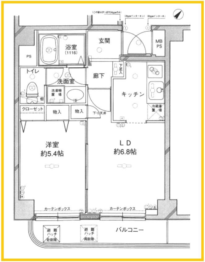 GRIFONE 横浜・西口(1LDK/7階)の間取り写真