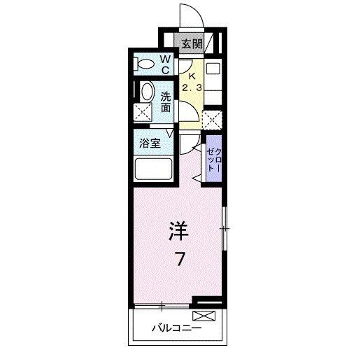 MAHANA(1K/3階)の間取り写真